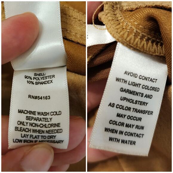 NWT Marc New York Andrew Marc Faux Suede Pull-On Pants, Camel, Size X-Large - Picture 8 of 8